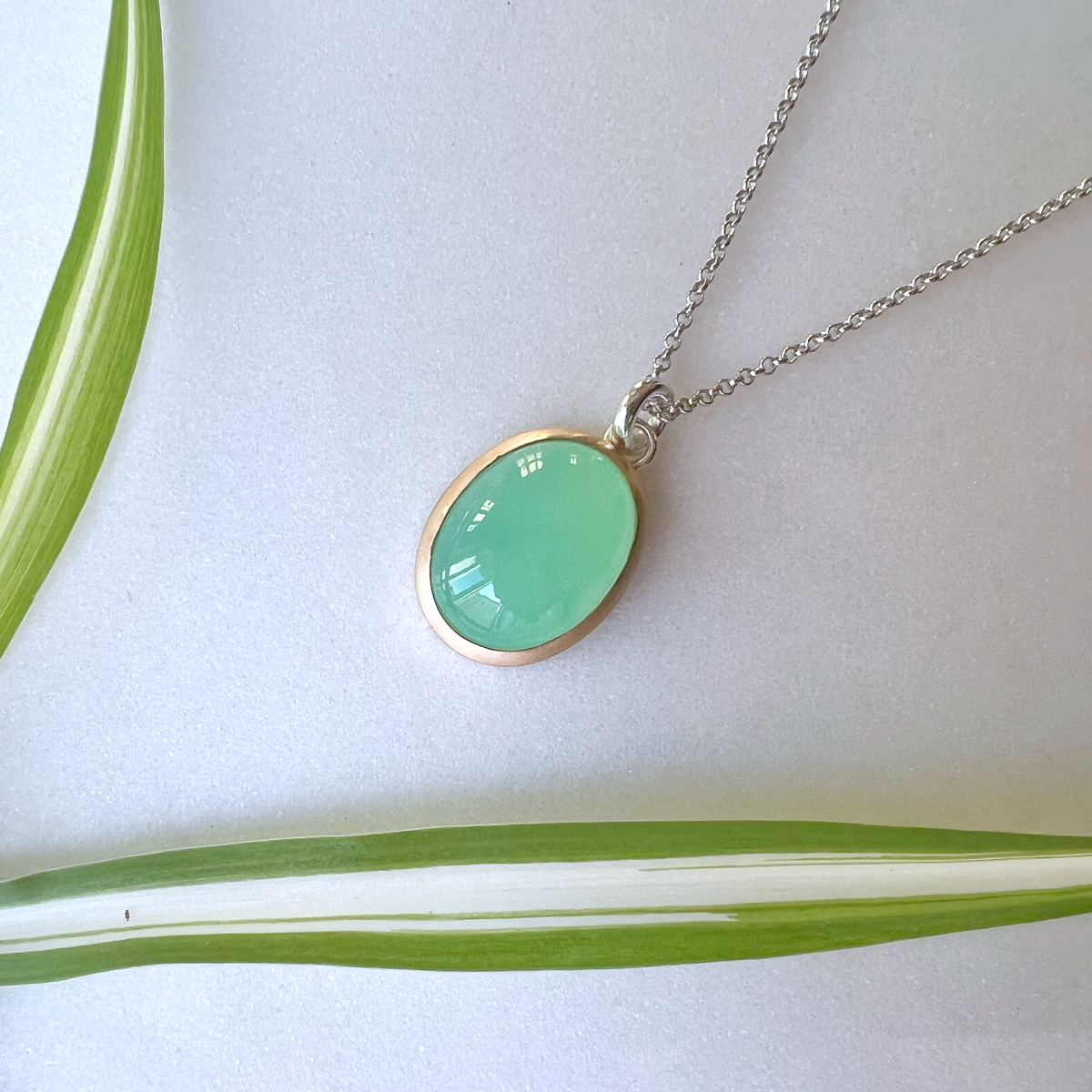 Collana con crisoprasio