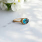 Anello con topazio London Blue