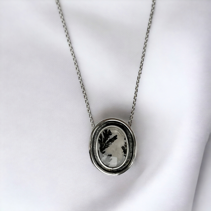 Collana con quarzo dendritico