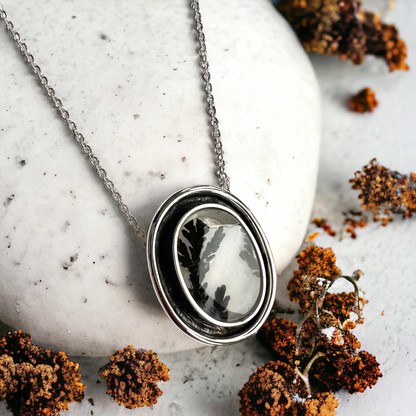 Collana con quarzo dendritico