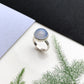 Anello in argento con calcedonio blu
