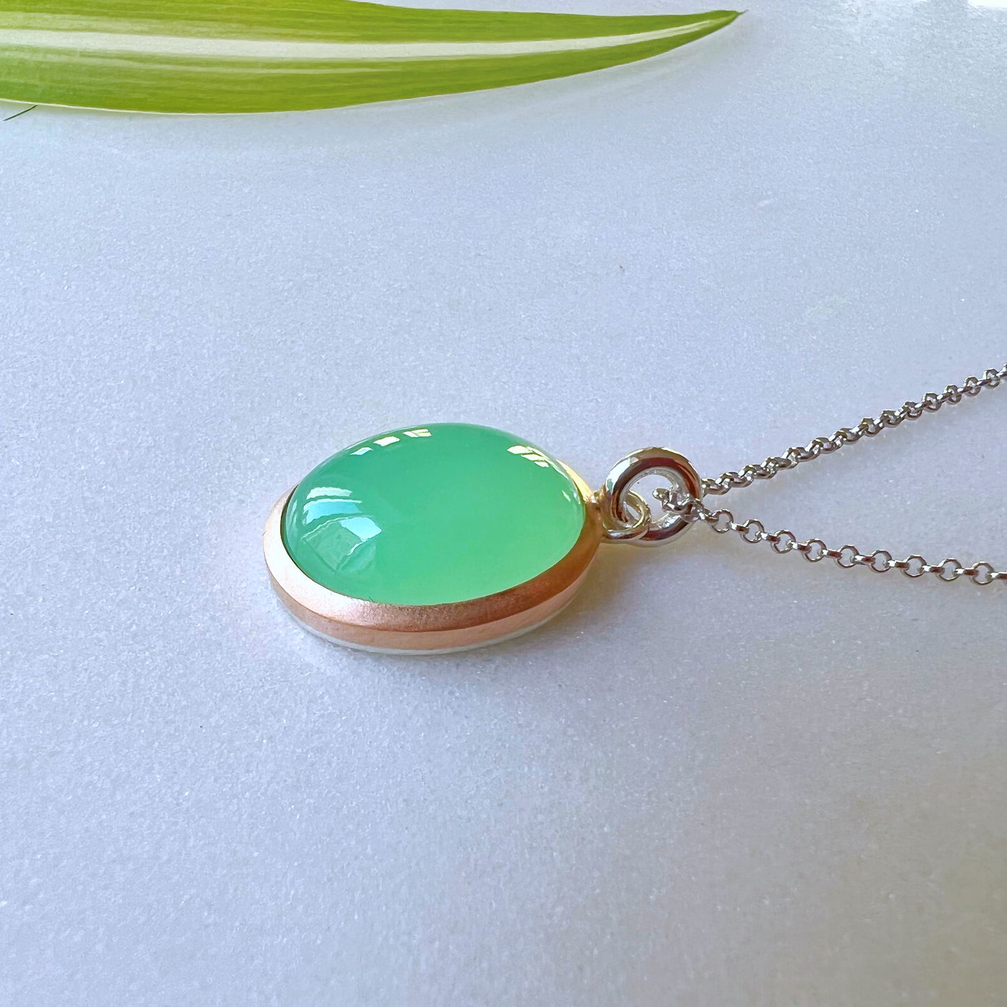 Collana con crisoprasio