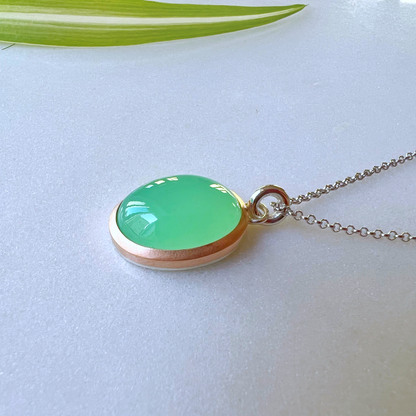 Collana con crisoprasio
