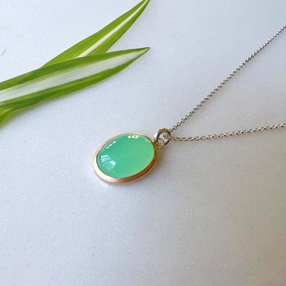 Collana con crisoprasio