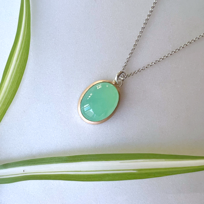 Collana con crisoprasio